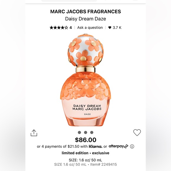 Marc jacob Daisy DAZE 50ml eau de toilette - Picture 5 of 5